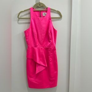 Milly Hot Pink Peplum Dress